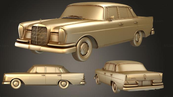 Автомобили и транспорт (Mercedes W111 220, CARS_2469) 3D модель для ЧПУ станка